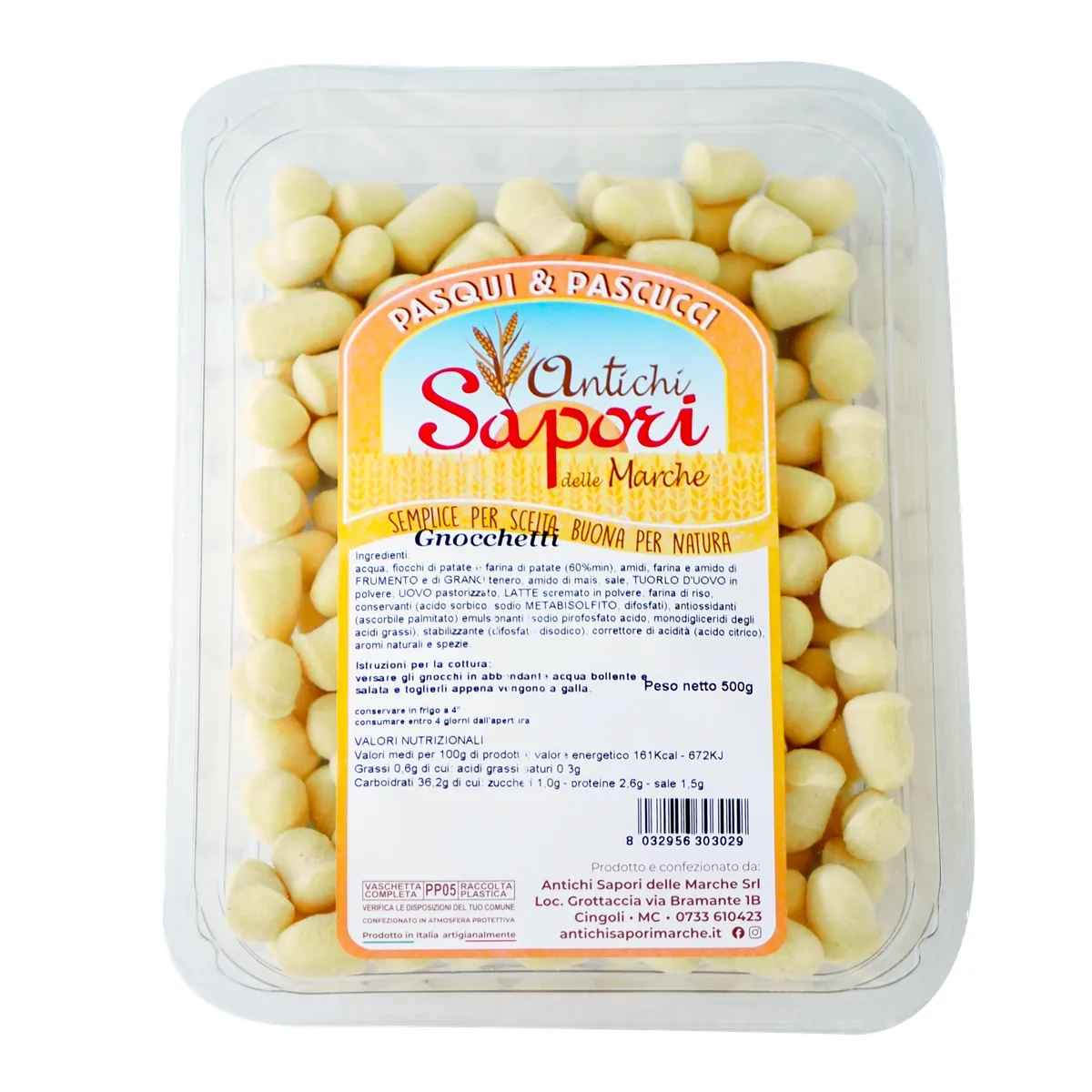 Confezione di gnocchetti di patate Antichi Sapori Confezione di gnocchetti di patate Antichi Sapori