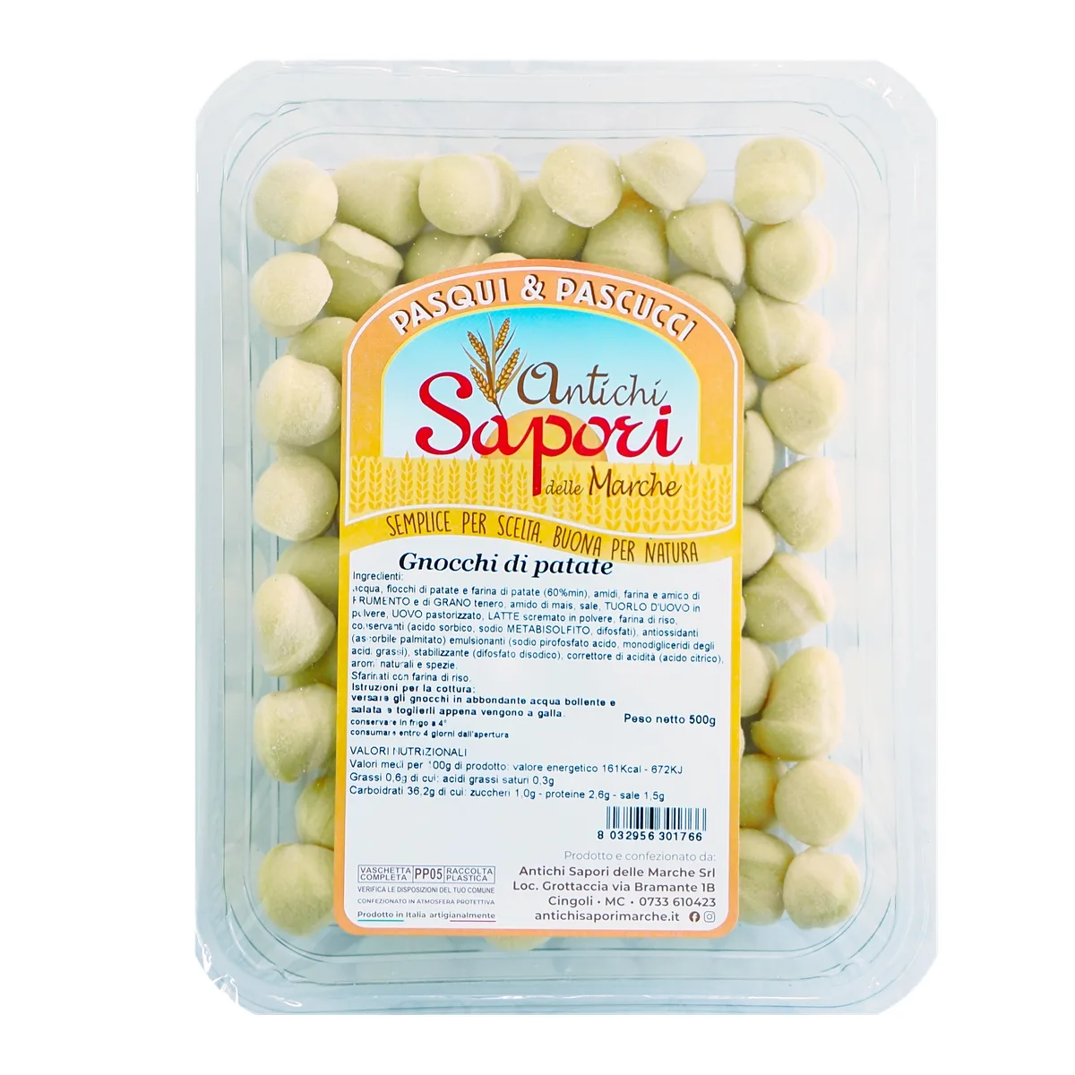 Confezione di gnocchi di patate Antichi Sapori Confezione di gnocchi di patate Antichi Sapori