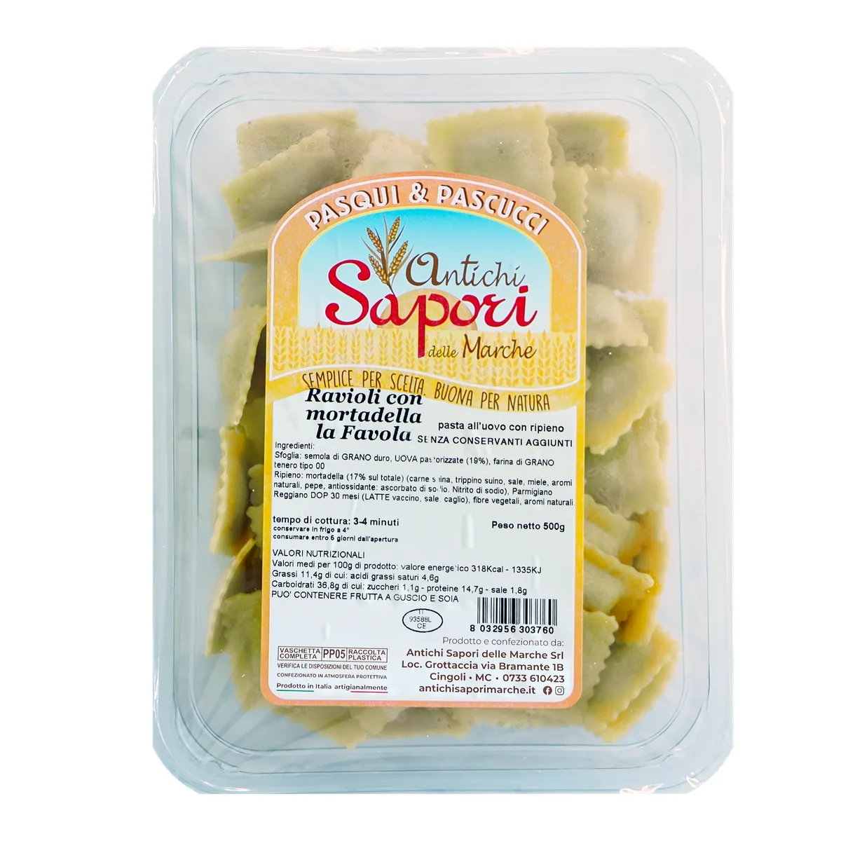 Confezione di ravioli con mortadella la Favola Antichi Sapori Confezione di ravioli con mortadella la Favola Antichi Sapori