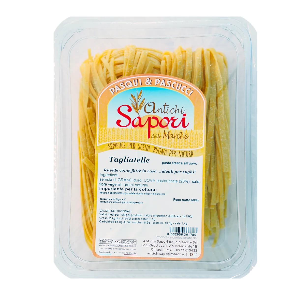 Confezione di tagliatelle fresche Antichi Sapori Confezione di tagliatelle fresche Antichi Sapori
