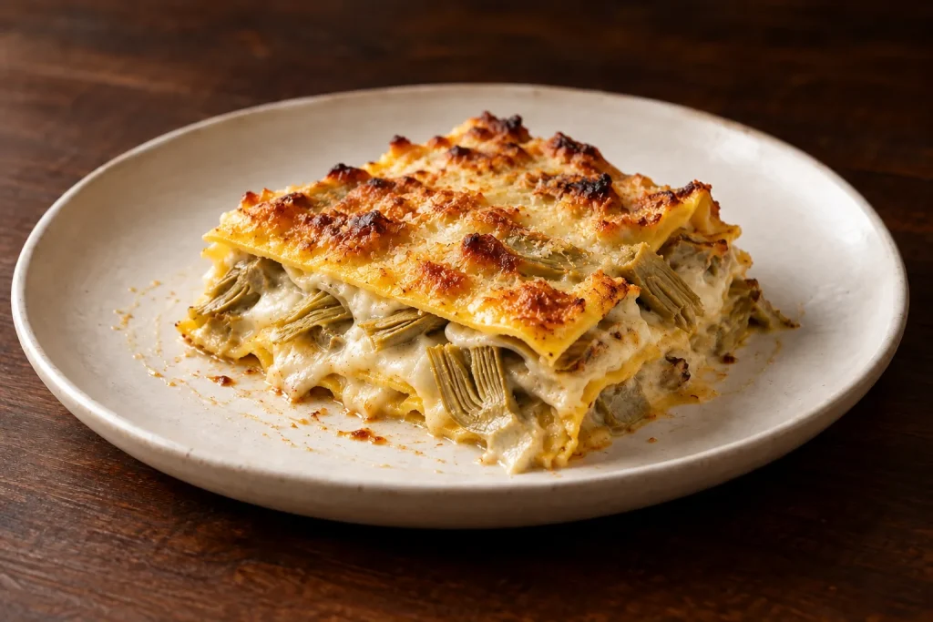 Lasagne ai carciofi, foto illustrativa del piatto