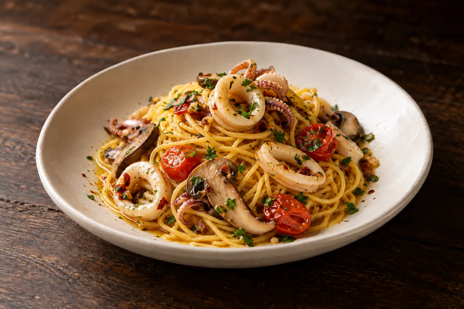 Spaghetti mare e monti, foto illustrativa del piatto